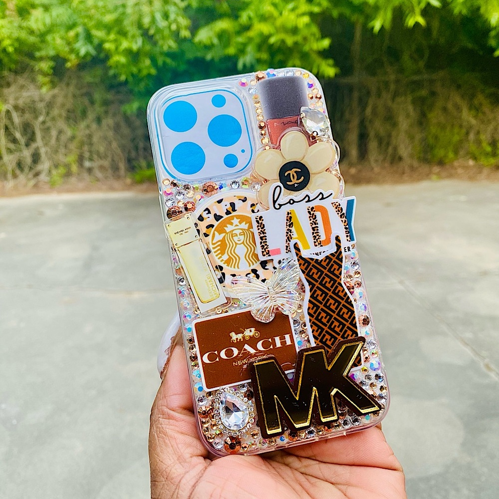 iPhone 13 PRO🤎Bling Case